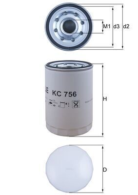 MAHLE ORIGINAL KC 756 Číslo výrobce: 72558402. EAN: 4057635223331.