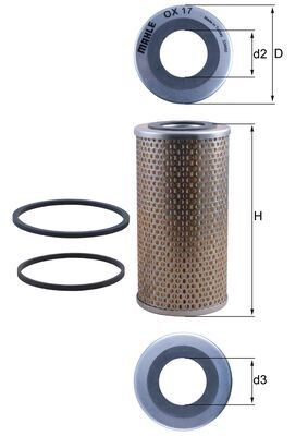 MAHLE ORIGINAL OX 17D Číslo výrobce: 72554913. EAN: 4009026003312.