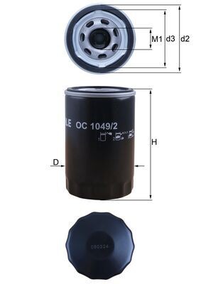 MAHLE ORIGINAL OC 1049/2 Číslo výrobce: 72567471. EAN: 4057635235785.