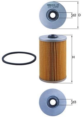 MAHLE ORIGINAL KX 35 Číslo výrobce: 72008969. EAN: 4009026000601.