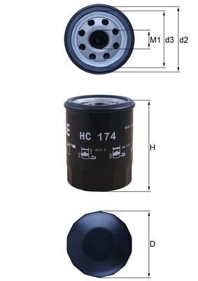 MAHLE ORIGINAL HC 174 Číslo výrobce: 72589620. EAN: 4057635222631.