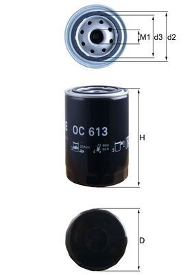 MAHLE ORIGINAL OC 613 Číslo výrobce: 72572492. EAN: 4009026724361.
