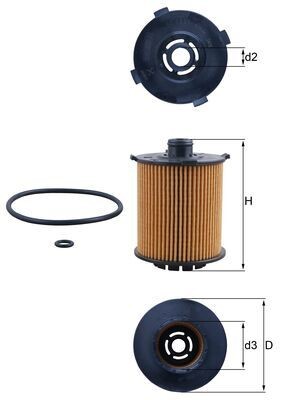 MAHLE ORIGINAL OX 1357D Číslo výrobce: 72572042. EAN: 4057635240109.