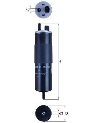 MAHLE ORIGINAL KL 831/12 Číslo výrobce: 72551389. EAN: 4057635219280.