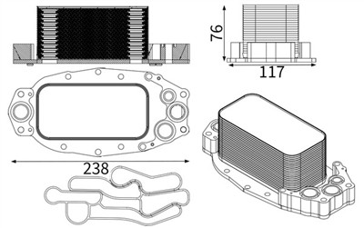 MAHLE ORIGINAL CLC 253 001S Číslo výrobce: 72572216. EAN: 4057635240369.
