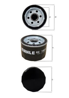 MAHLE ORIGINAL OC 1824 Číslo výrobce: 72577965. EAN: 4057635249270.