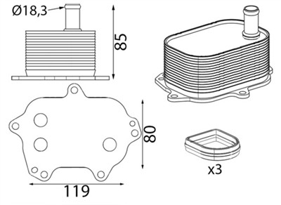 MAHLE ORIGINAL CLC 438 000S Číslo výrobce: 72575465. EAN: 4057635244947.