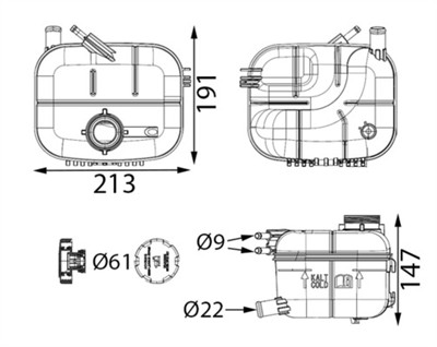 MAHLE ORIGINAL CRT 163 000S Číslo výrobce: 8MA 376 782-524. EAN: 4057635116220.