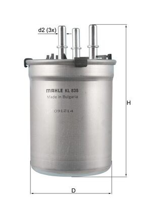 MAHLE ORIGINAL KL 838 Číslo výrobce: 72350344. EAN: 4009026933077.