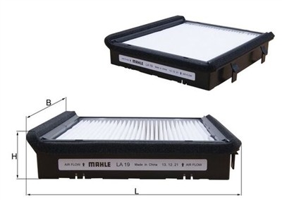 MAHLE ORIGINAL LA 19 Číslo výrobce: 76417141. EAN: 4009026506110.