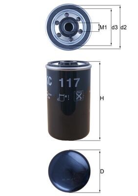 MAHLE ORIGINAL KC 117 Číslo výrobce: 78562308. EAN: 4009026205495.