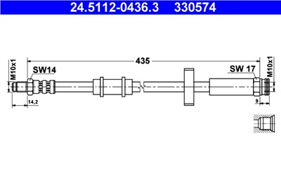 ATE 24.5112-0436.3 Číslo výrobce: 330574. EAN: 4006633055260.