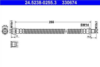 ATE 24.5238-0255.3 Číslo výrobce: 330674. EAN: 4006633105279.