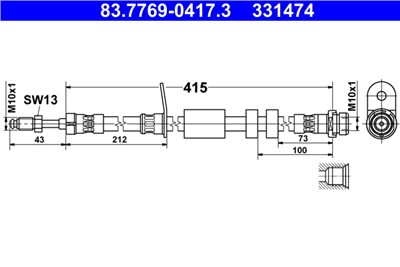 ATE 83.7769-0417.3 Číslo výrobce: 331474. EAN: 4006633425087.