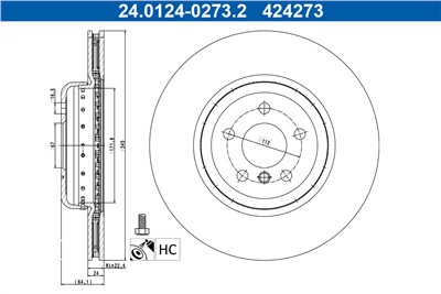 ATE 24.0124-0273.2 Číslo výrobce: 424273.