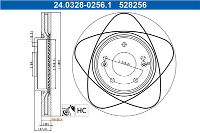 ATE 24.0328-0256.1 Číslo výrobce: 528256. EAN: 4006633502252.