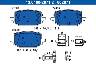 ATE 13.0460-2671.2 Číslo výrobce: 602671. EAN: 4006633507615.