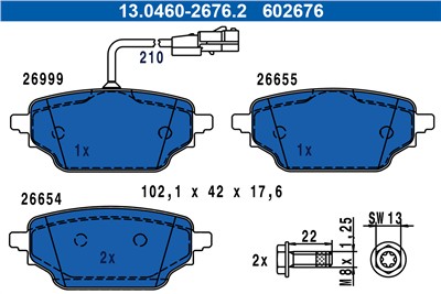 ATE 13.0460-2676.2 Číslo výrobce: 602676. EAN: 4006633509138.