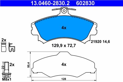 ATE 13.0460-2830.2 Číslo výrobce: 602830. EAN: 4006633061681.