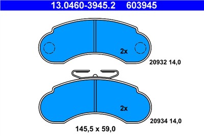 ATE 13.0460-3945.2 Číslo výrobce: 603945. EAN: 4006633134606.