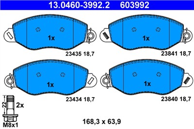 ATE 13.0460-3992.2 Číslo výrobce: 603992. EAN: 4006633103329.