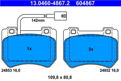 ATE 13.0460-4867.2 Číslo výrobce: 604867. EAN: 4006633410021.