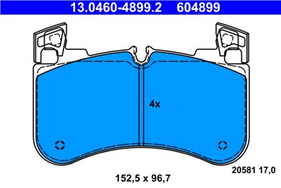 ATE 13.0460-4899.2 Číslo výrobce: 604899. EAN: 4006633493048.