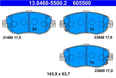 ATE 13.0460-5500.2 Číslo výrobce: 605500. EAN: 4006633472906.
