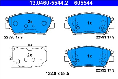 ATE 13.0460-5544.2 Číslo výrobce: 605544. EAN: 4006633484763.