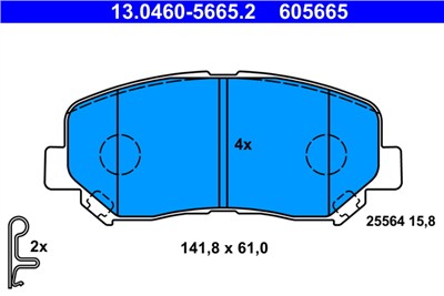 ATE 13.0460-5665.2 Číslo výrobce: 605665. EAN: 4006633460026.