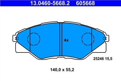 ATE 13.0460-5668.2 Číslo výrobce: 605668. EAN: 4006633463300.