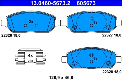 ATE 13.0460-5673.2 Číslo výrobce: 605673. EAN: 4006633438254.