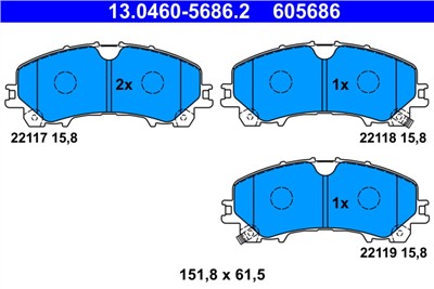 ATE 13.0460-5686.2 Číslo výrobce: 605686. EAN: 4006633464642.