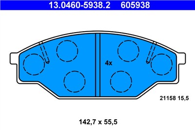 ATE 13.0460-5938.2 Číslo výrobce: 605938. EAN: 4006633147064.