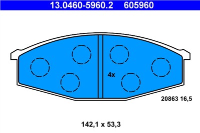 ATE 13.0460-5960.2 Číslo výrobce: 605960. EAN: 4006633300438.