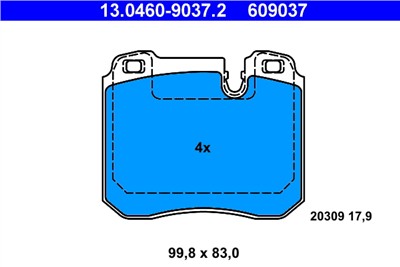 ATE 13.0460-9037.2 Číslo výrobce: 609037. EAN: 4006633083140.