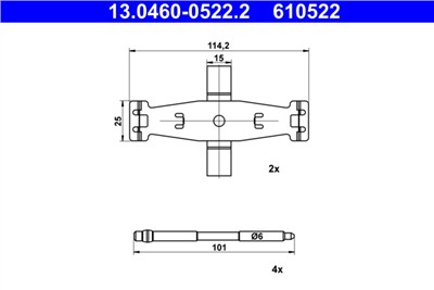 ATE 13.0460-0522.2 Číslo výrobce: 610522. EAN: 4006633482776.