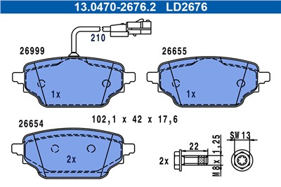 ATE 13.0470-2676.2 Číslo výrobce: LD2676. EAN: 4006633509152.
