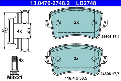 ATE 13.0470-2748.2 Číslo výrobce: LD2748. EAN: 4006633346368.