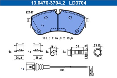 ATE 13.0470-3704.2 Číslo výrobce: LD3704.
