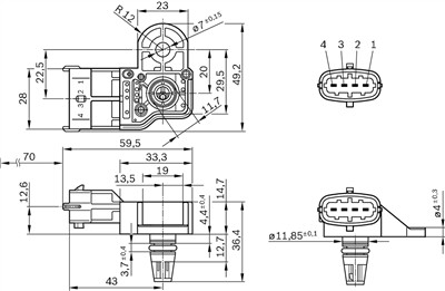 BOSCH 0 261 230 302 Číslo výrobce: DS-S3-TF. EAN: 4047025093361.