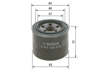 BOSCH 0 451 103 316 Číslo výrobce: P 3316. EAN: 3165143170564.