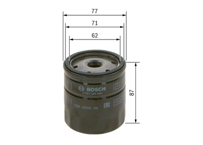 BOSCH 0 451 103 349 Číslo výrobce: P 3349. EAN: 3165143332887.