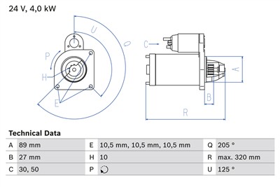 BOSCH 0 986 021 190 Číslo výrobce: 2119. EAN: 3165144008279.