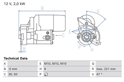 BOSCH 0 986 026 500 Číslo výrobce: 2650. EAN: 4047026537505.