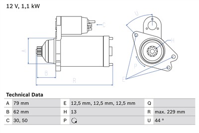 BOSCH 0 986 029 110 Číslo výrobce: 2911. EAN: 4047026038651.