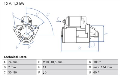 BOSCH 0 986 029 260 Číslo výrobce: 2926. EAN: 4047026496154.