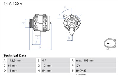 BOSCH 0 986 084 720 Číslo výrobce: 8472. EAN: 4047026537512.