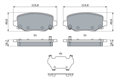 BOSCH 0 986 424 961 Číslo výrobce: BP2578. EAN: 4047026512014.