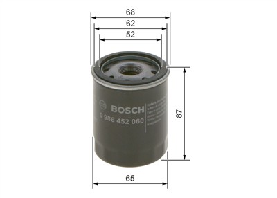BOSCH 0 986 452 060 Číslo výrobce: P 2060. EAN: 3165141084078.